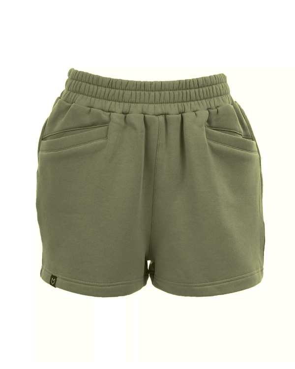 شلوارک زنانه ورزشی سبز زیتونی مل اند موژ Mel & Moj کد W08453-602