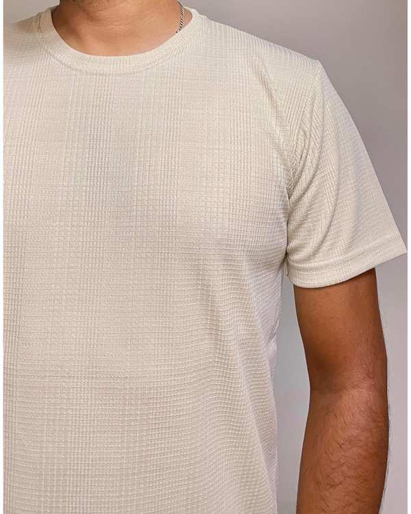 تی شرت مردانه یقه گرد کرم دیورسو Diverso کد 4493 - تصویر 6