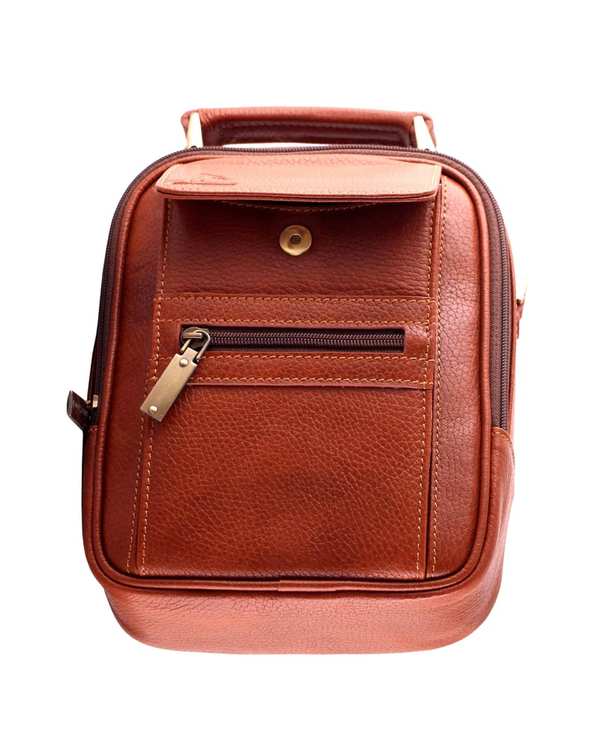 کیف چرم رودوشی عسلی چرم بارز Charm Barez مدل DG43.1 - تصویر 4
