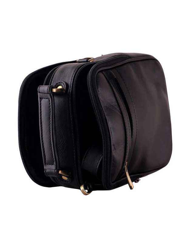 کیف رودوشی چرم مشکی چرم بارز Charm Barez مدل DG43 - تصویر 2