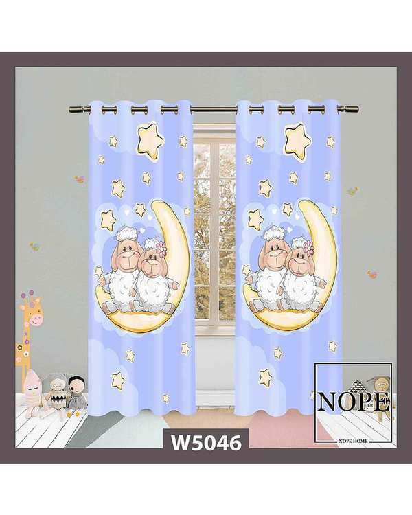 پرده کودک مخمل نوپه هوم Nopehome مدل پانچی طرح بره کد W5046