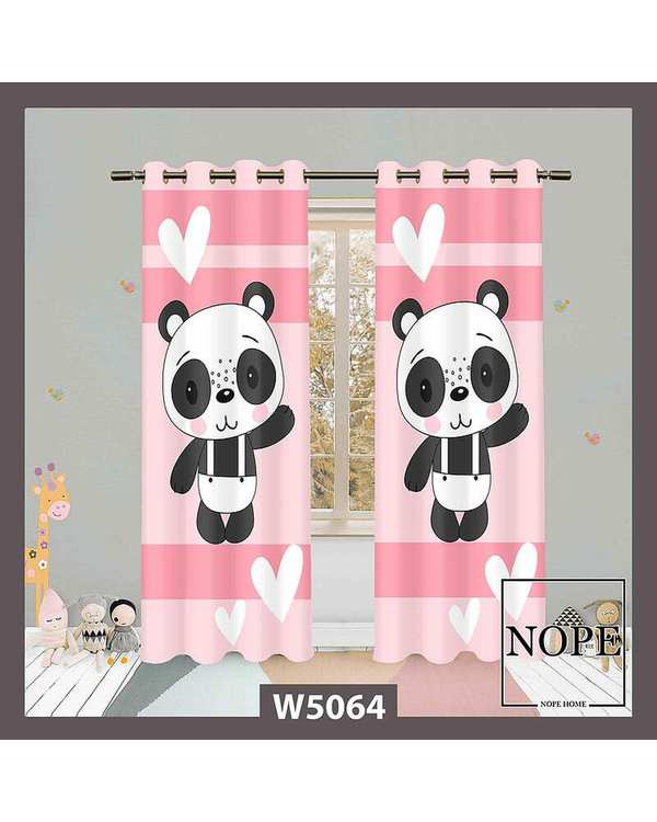 پرده کودک مخمل نوپه هوم Nopehome مدل پانچی طرح پاندا کد W5064