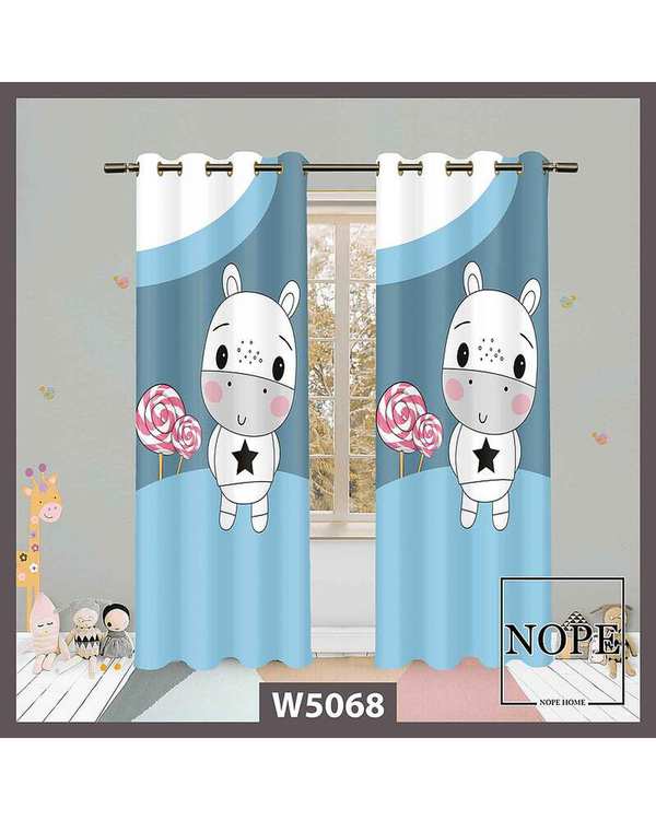 پرده کودک مخمل نوپه هوم Nopehome مدل پانچی طرح خوک کد W5068