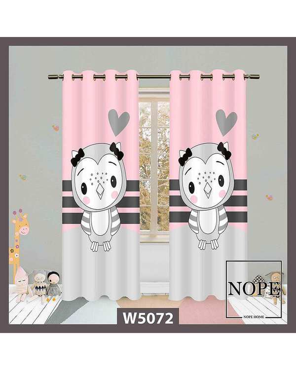 پرده کودک مخمل نوپه هوم Nopehome مدل پانچی طرح جغد کد W5072