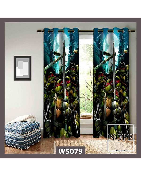 پرده کودک مخمل نوپه هوم Nopehome مدل پانچی طرح لاک پشت نینجا کد W5079