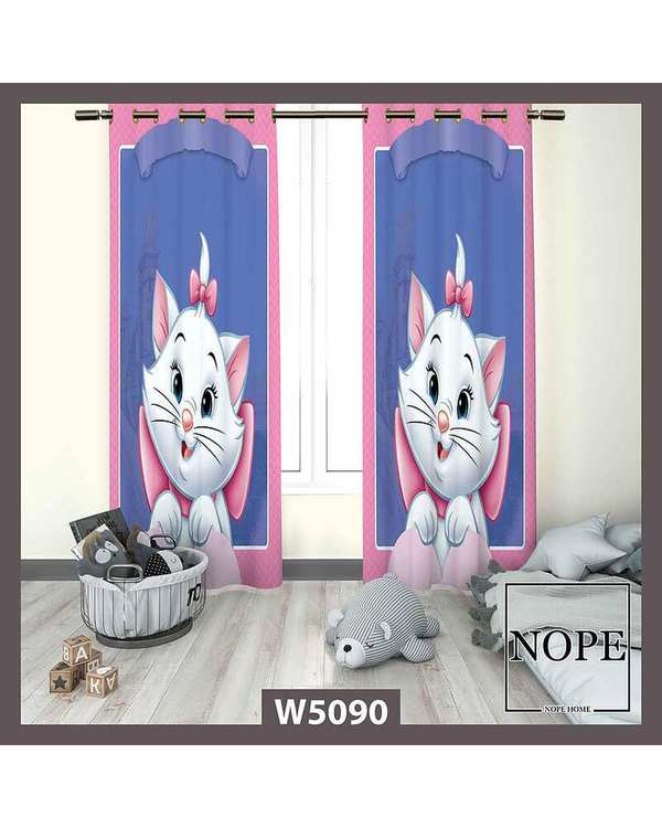 پرده کودک مخمل نوپه هوم Nopehome مدل پانچی طرح پیشی کد W5090