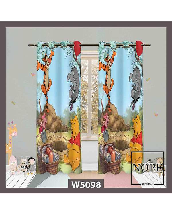 پرده کودک مخمل نوپه هوم Nopehome مدل پانچی طرح پو کد W5098