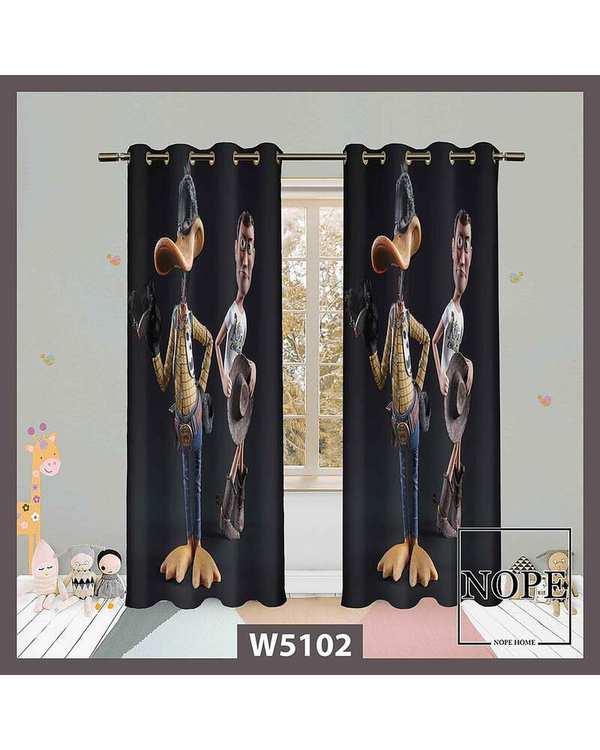 پرده کودک مخمل نوپه هوم Nopehome مدل پانچی طرح لوک خوشانس کد W5102