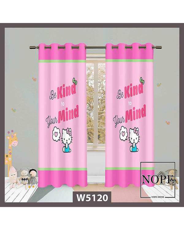 پرده کودک مخمل نوپه هوم Nopehome مدل پانچی طرح هلو کیتی کد W5120