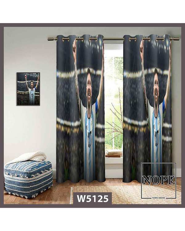 پرده کودک مخمل نوپه هوم Nopehome مدل پانچی طرح مسی کد W5125