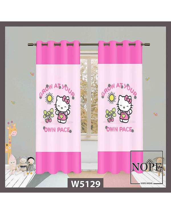پرده کودک مخمل نوپه هوم Nopehome مدل پانچی طرح گربه کد W5129