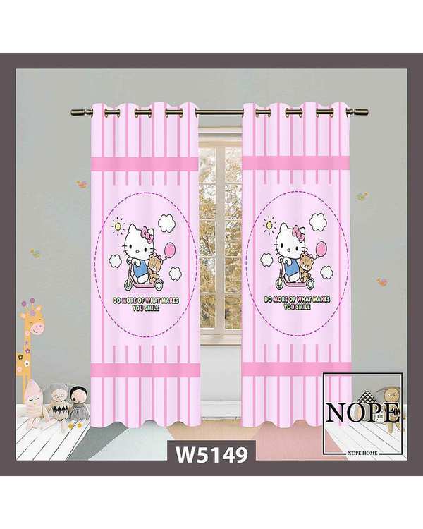 پرده کودک مخمل نوپه هوم Nopehome مدل پانچی طرح گربه کد W5149