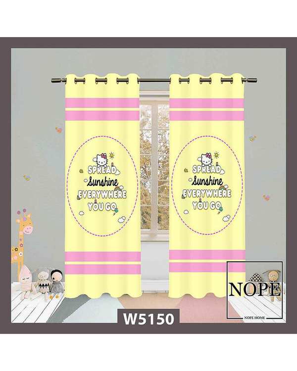 پرده کودک مخمل نوپه هوم Nopehome مدل پانچی طرح گربه کد W5150