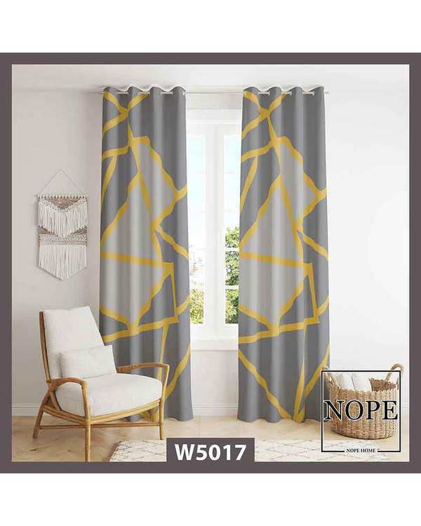 پرده مخمل نوپه هوم Nopehome مدل پانچی طرح هندسی کد W5017