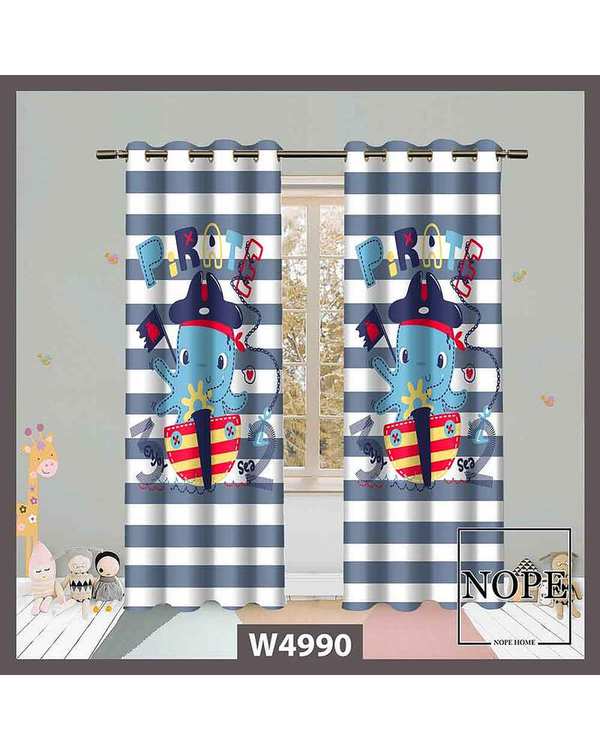 پرده کودک مخمل نوپه هوم Nopehome مدل پانچی طرح هشت پا کد W4990