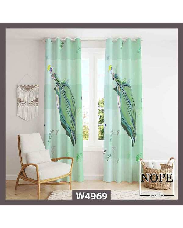 پرده کودک مخمل نوپه هوم Nopehome مدل پانچی طرح برگ کد W4969