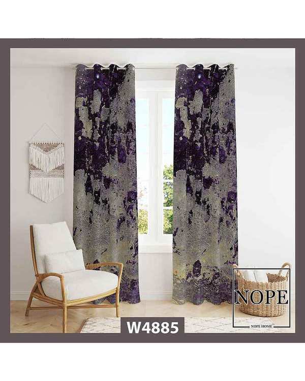 پرده مخمل نوپه هوم Nopehome مدل پانچی طرح ماربل کد W4885
