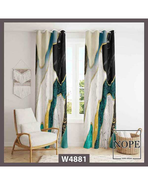 پرده مخمل نوپه هوم Nopehome مدل پانچی طرح ماربل کد W4881