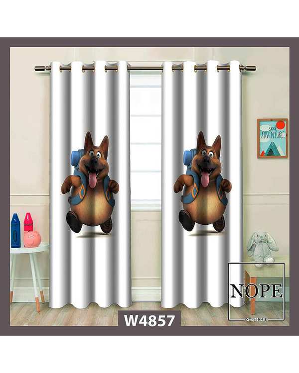 پرده کودک مخمل نوپه هوم Nopehome مدل پانچی طرح کارتونی کد W4857