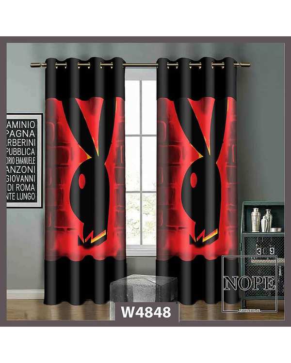 پرده کودک مخمل نوپه هوم Nopehome مدل پانچی طرح خرگوش کد W4848