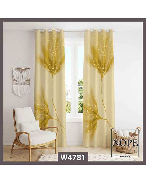 پرده مخمل نوپه هوم Nopehome مدل پانچی طرح گل کد W4781