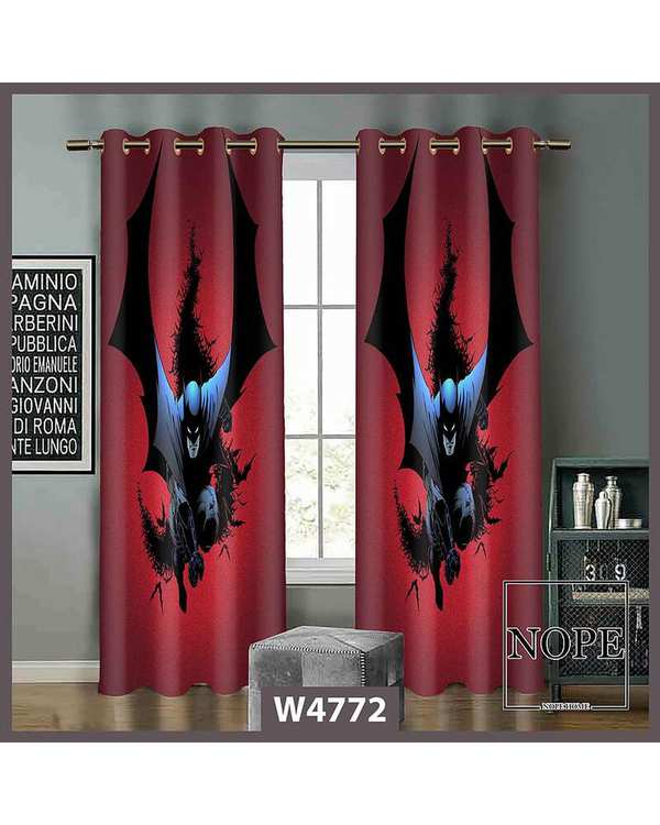 پرده کودک مخمل نوپه هوم Nopehome مدل پانچی طرح بتمن کد W4772