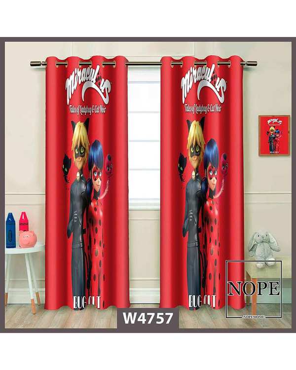 پرده کودک مخمل نوپه هوم Nopehome مدل پانچی طرح میراکلس بیداری کد W4757