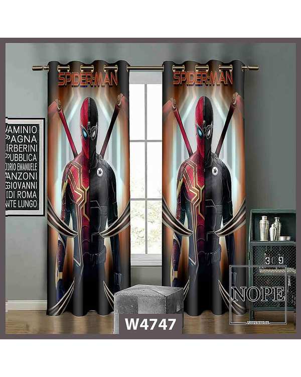 پرده کودک مخمل نوپه هوم Nopehome مدل پانچی طرح مرد عنکبوتی کد W4747