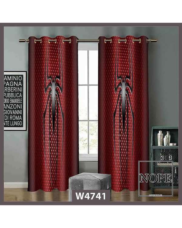 پرده کودک مخمل نوپه هوم Nopehome مدل پانچی طرح عنکبوت کد W4741