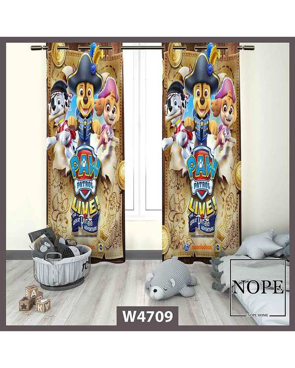 پرده کودک مخمل نوپه هوم Nopehome مدل پانچی طرح باباترول کد W4709
