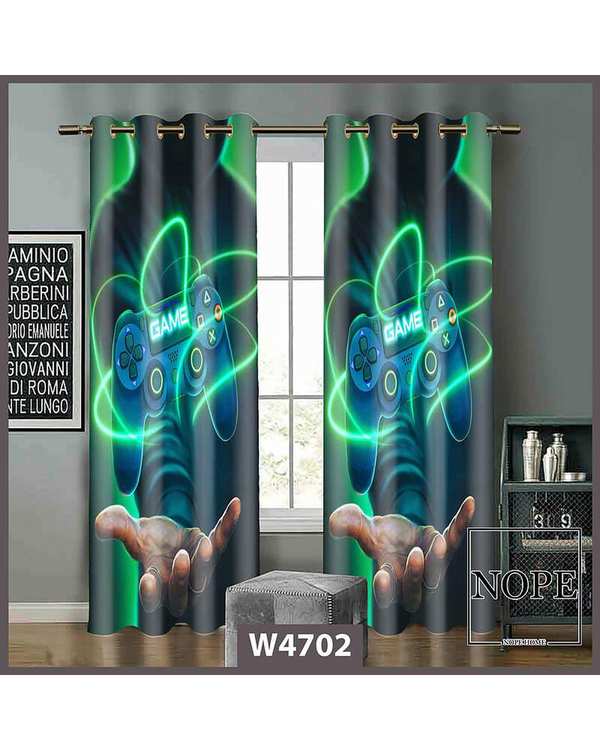 پرده کودک مخمل نوپه هوم Nopehome مدل پانچی طرح گیم کد W4702