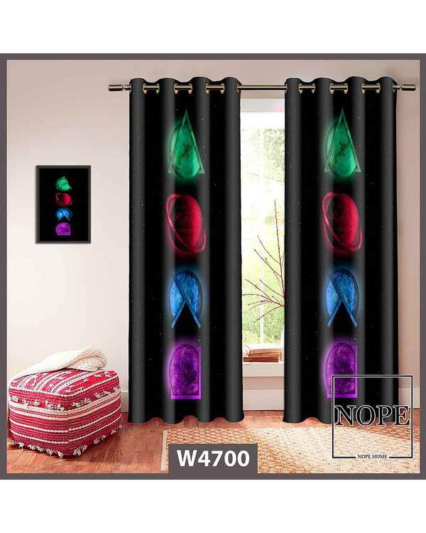 پرده کودک مخمل نوپه هوم Nopehome مدل پانچی طرح گیم کد W4700