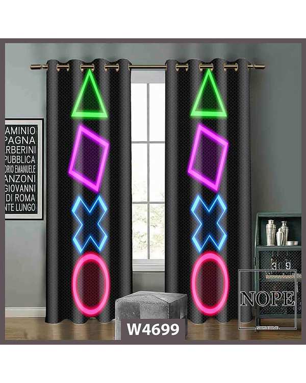 پرده کودک مخمل نوپه هوم Nopehome مدل پانچی طرح گیم کد W4699