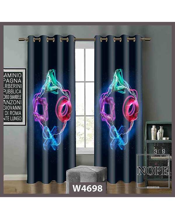 پرده کودک مخمل نوپه هوم Nopehome مدل پانچی طرح گیم کد W4698
