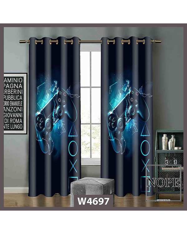 پرده کودک مخمل نوپه هوم Nopehome مدل پانچی طرح گیم کد W4697