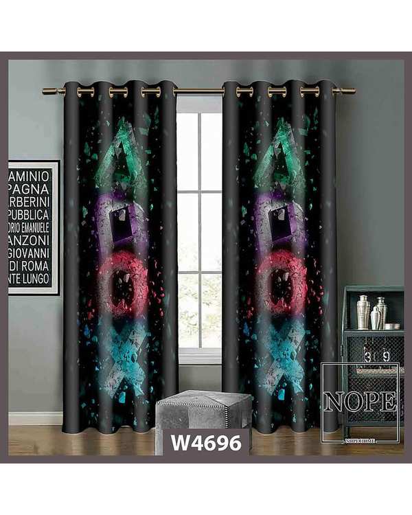 پرده کودک مخمل نوپه هوم Nopehome مدل پانچی طرح گیم کد W496