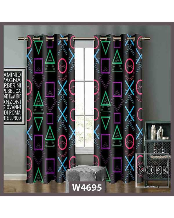 پرده کودک مخمل نوپه هوم Nopehome مدل پانچی طرح گیم کد W4695