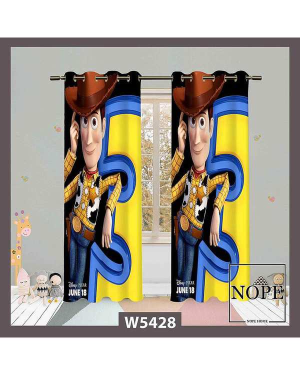 پرده کودک مخمل نوپه هوم Nopehome مدل پانچی طرح لوک خوش شانس کد W5428