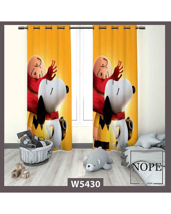پرده کودک مخمل نوپه هوم Nopehome مدل پانچی طرح کارتونی کد W5430