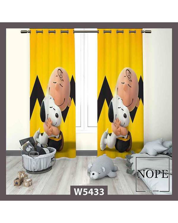 پرده کودک مخمل نوپه هوم Nopehome مدل پانچی طرح کارتونی کد W5433