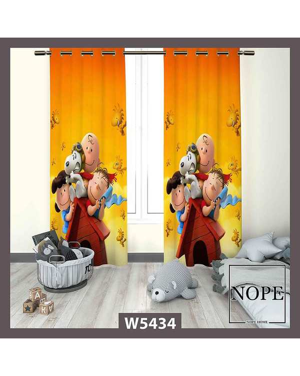 پرده کودک مخمل نوپه هوم Nopehome مدل پانچی طرح کارتونی کد W5434