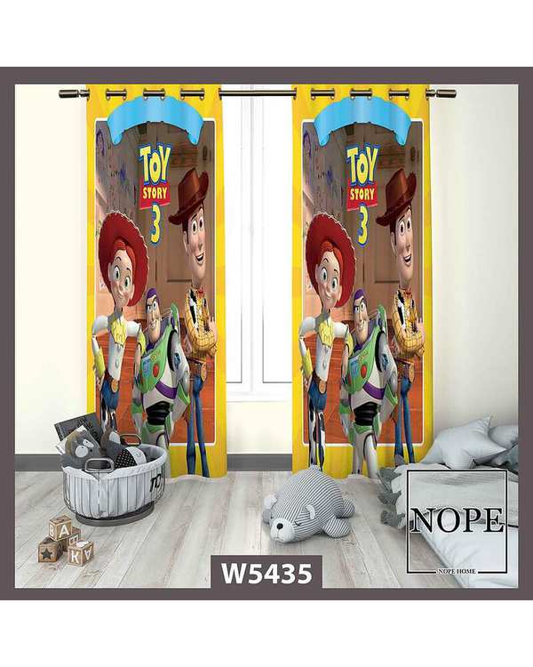 پرده کودک مخمل نوپه هوم Nopehome مدل پانچی طرح داستان اسباب بازی ها کد W5435