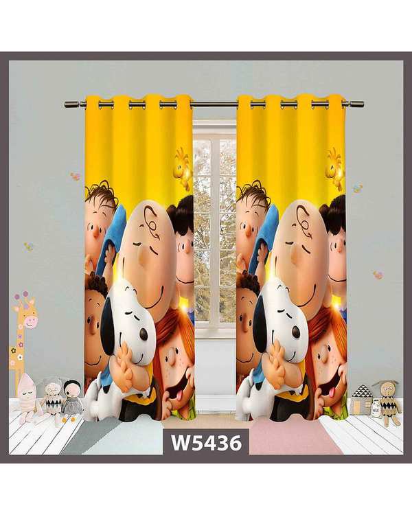 پرده کودک مخمل نوپه هوم Nopehome مدل پانچی طرح کارتونی کد W5436