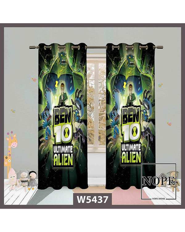 پرده کودک مخمل نوپه هوم Nopehome مدل پانچی طرح ben10 کد W5437
