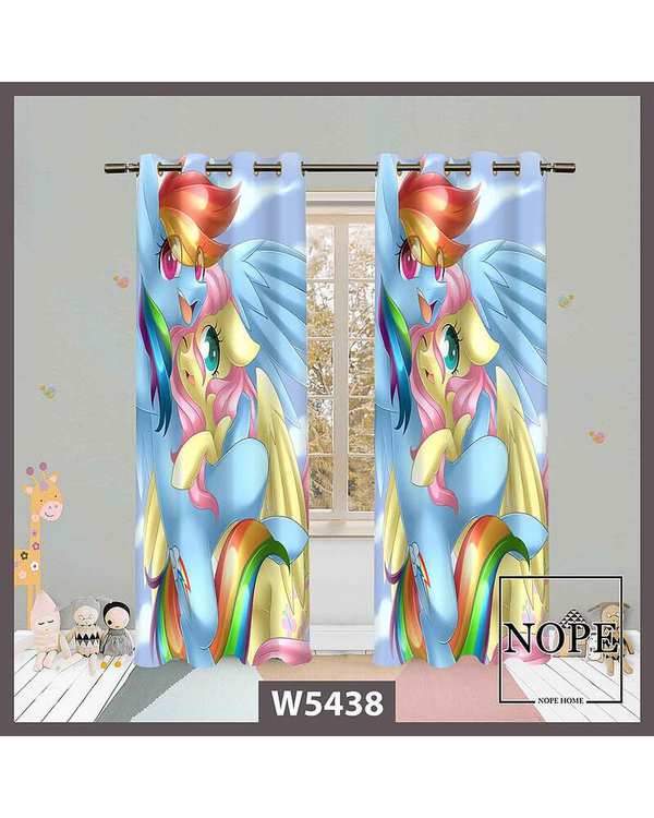پرده کودک مخمل نوپه هوم Nopehome مدل پانچی طرح اسب تکشاخ کد W5438