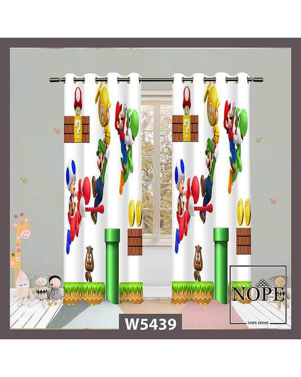 پرده کودک مخمل نوپه هوم Nopehome مدل پانچی طرح قارچ خور کد W5439