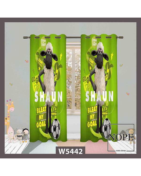 پرده کودک مخمل نوپه هوم Nopehome مدل پانچی طرح بره ناقلا کد W5442
