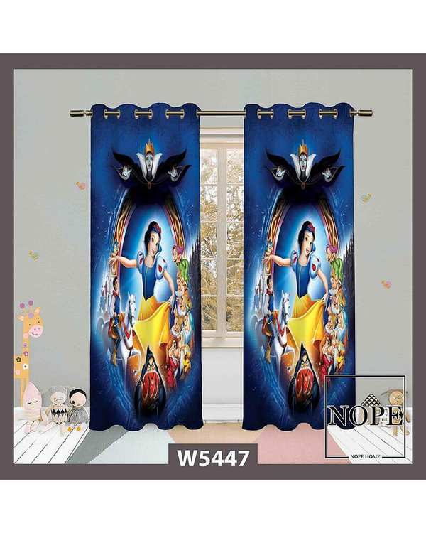 پرده کودک مخمل نوپه هوم Nopehome مدل پانچی طرح سفید برفی کد W5447
