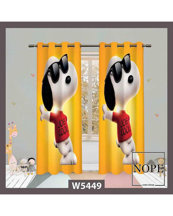 پرده کودک مخمل نوپه هوم Nopehome مدل پانچی طرح کارتونی کد W5449