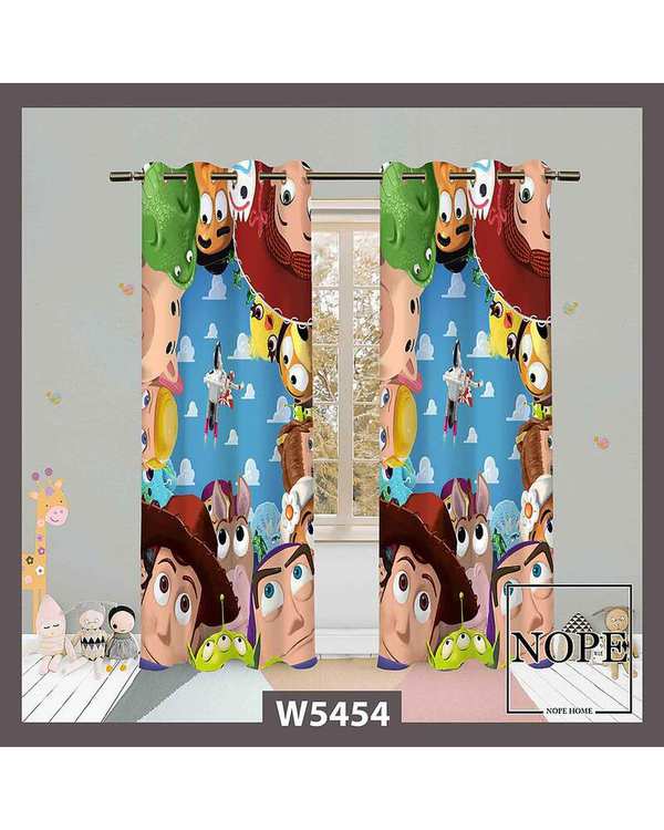 پرده کودک مخمل نوپه هوم Nopehome مدل پانچی طرح اسباب بازی ها کد W5454